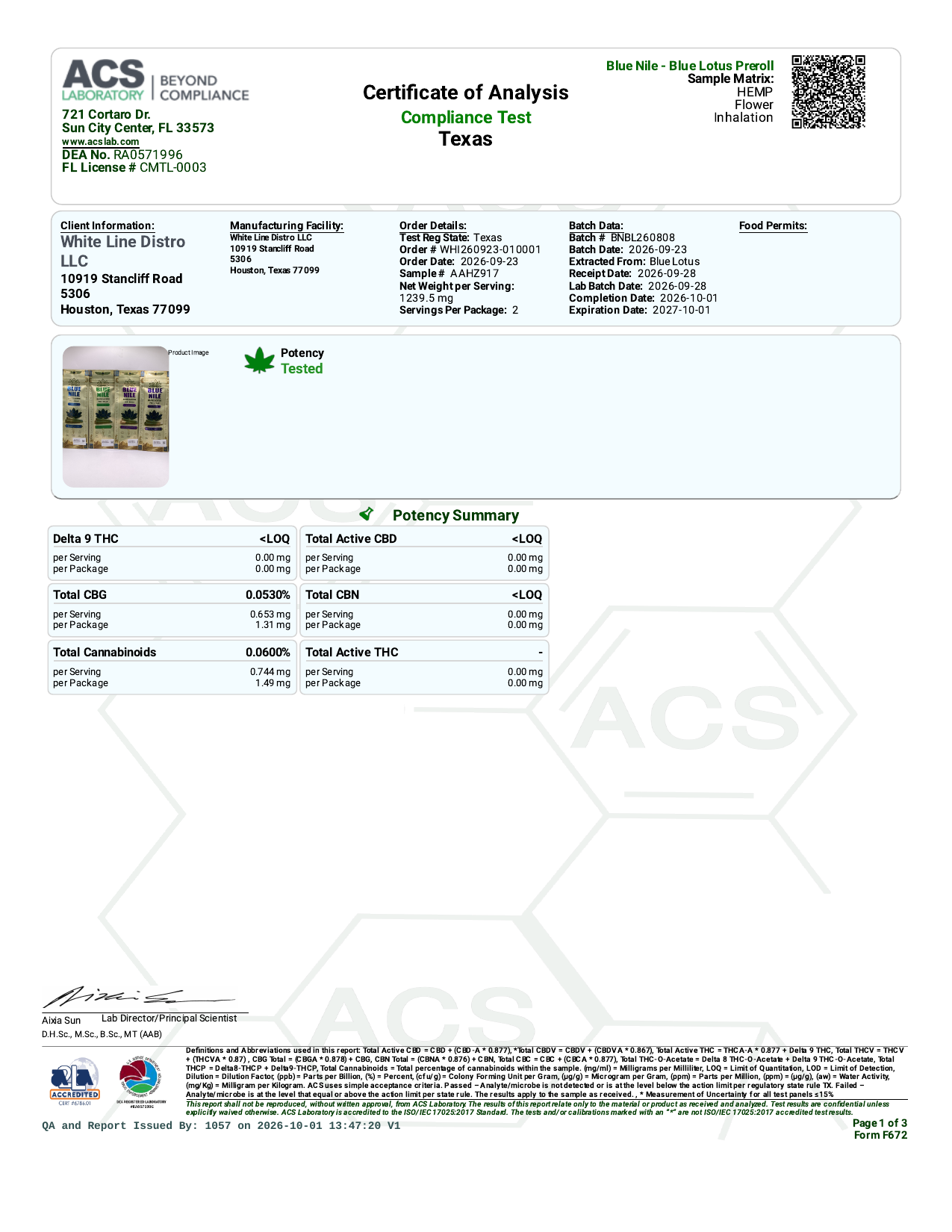 Lab report page 1 of 3